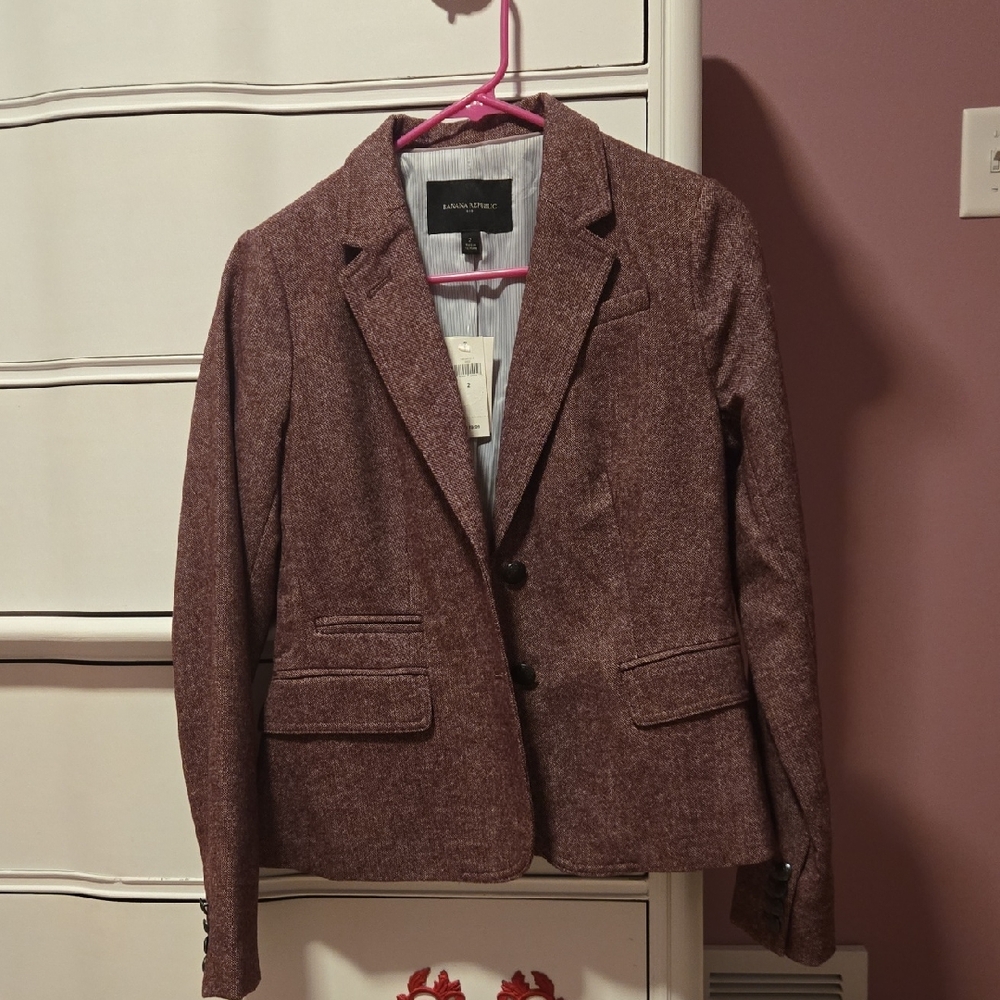 Banana Republic Maroon Women's Blazer